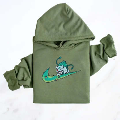 Cartoon Characters Embroidered Hoodie - Octopus Mood Toy