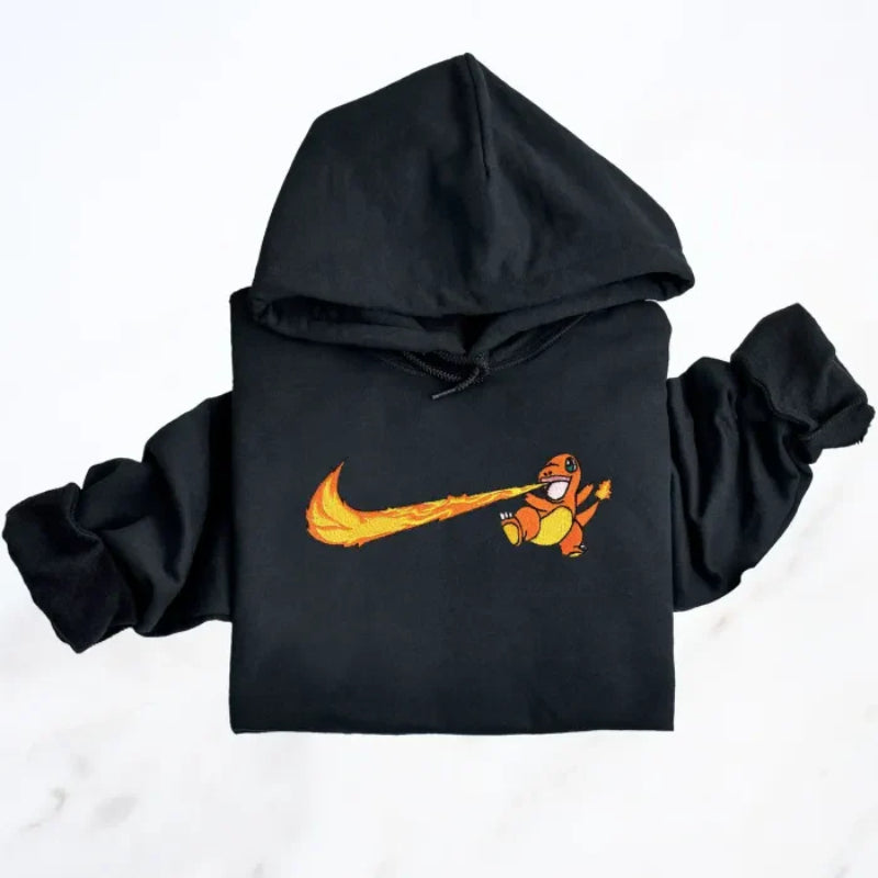 Cartoon Characters Embroidered Hoodie - Octopus Mood Toy