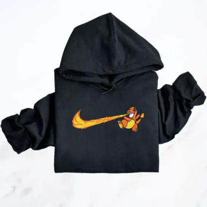 Cartoon Characters Embroidered Hoodie - Octopus Mood Toy