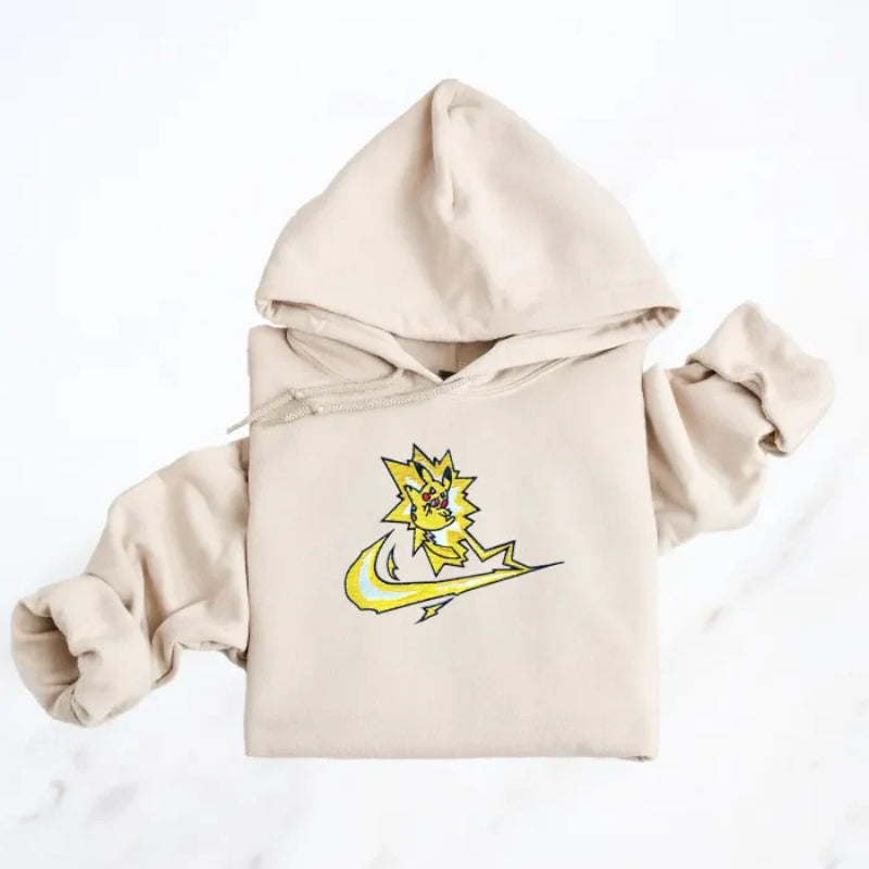 Cartoon Characters Embroidered Hoodie - Octopus Mood Toy