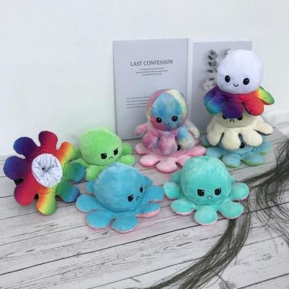 Reversible Octopus Plush Toy - Octopus Mood Toy