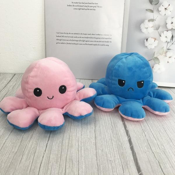 Reversible Octopus Plush Toy - Octopus Mood Toy