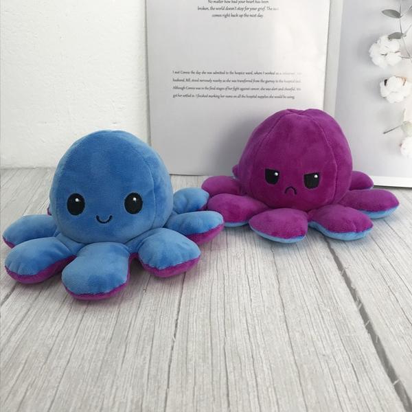 Reversible Octopus Plush Toy - Octopus Mood Toy
