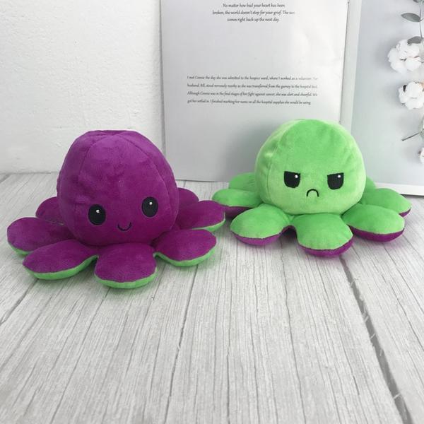 Reversible Octopus Plush Toy - Octopus Mood Toy