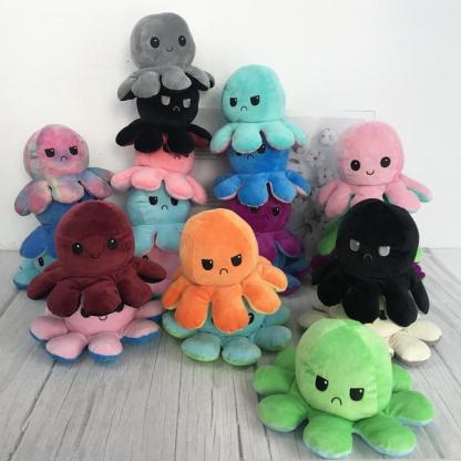 Reversible Octopus Plush Toy - Octopus Mood Toy