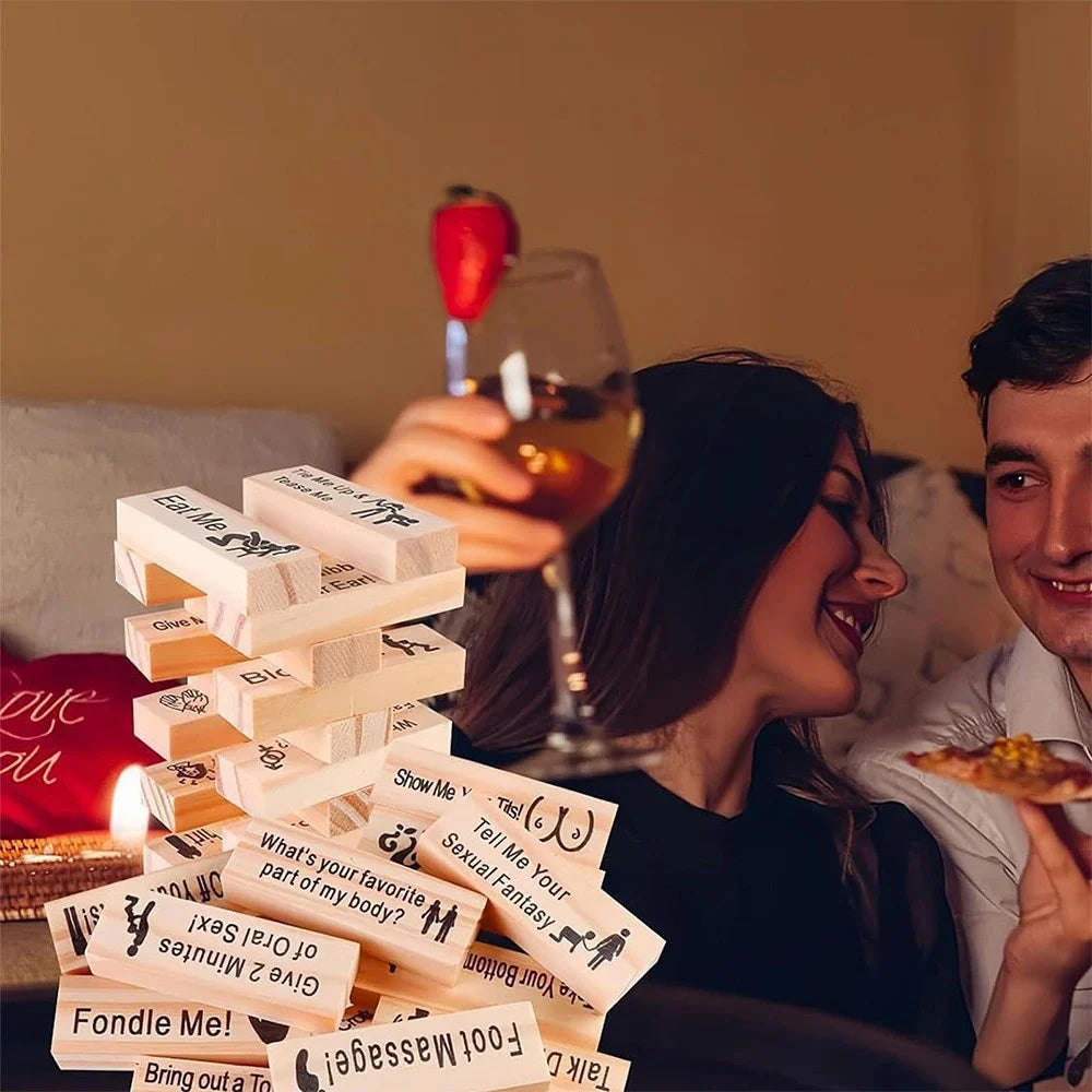 Romantic Couples Stacking Block Game With Dares And Challenges