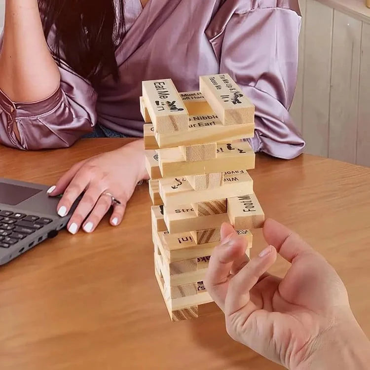 Romantic Couples Stacking Block Game With Dares And Challenges