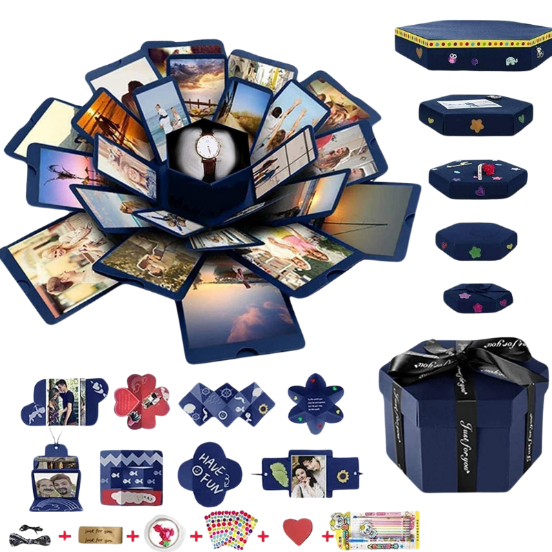 Personalized Explosion Gift Box With Photos And Surprise Compartment