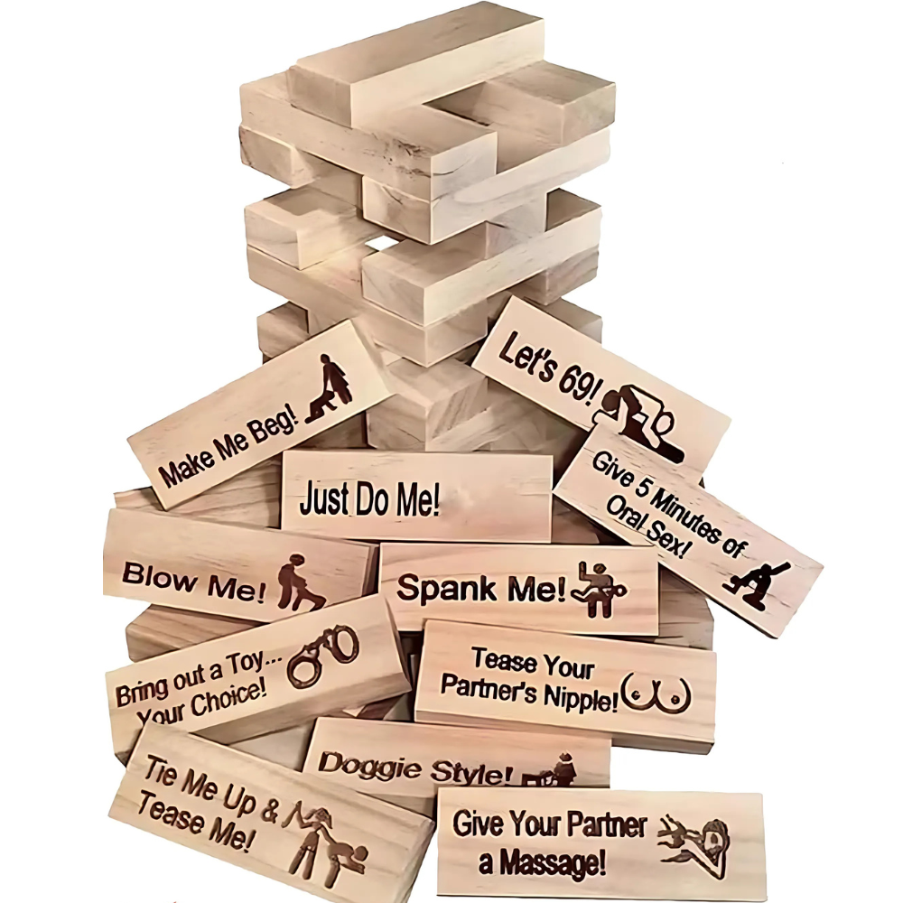 Romantic Couples Stacking Block Game With Dares And Challenges