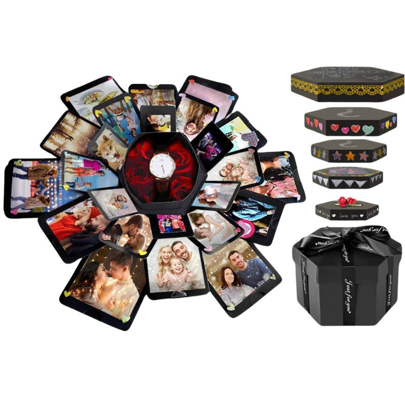 Personalized Explosion Gift Box With Photos And Surprise Compartment
