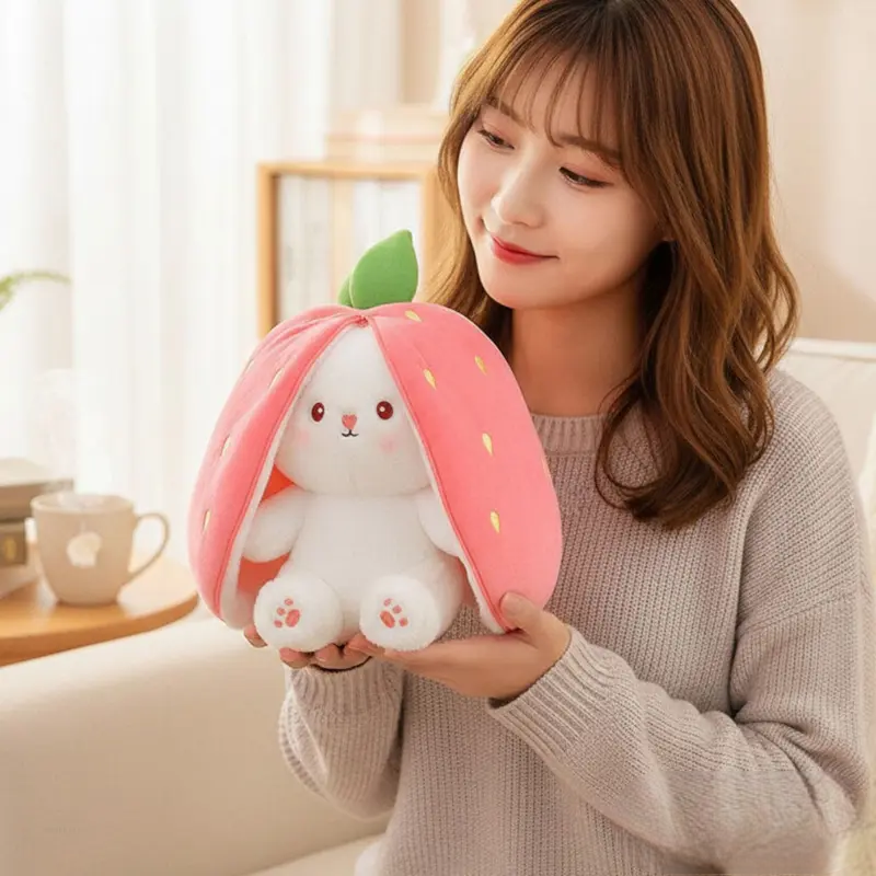 Strawberry bunny plush toy