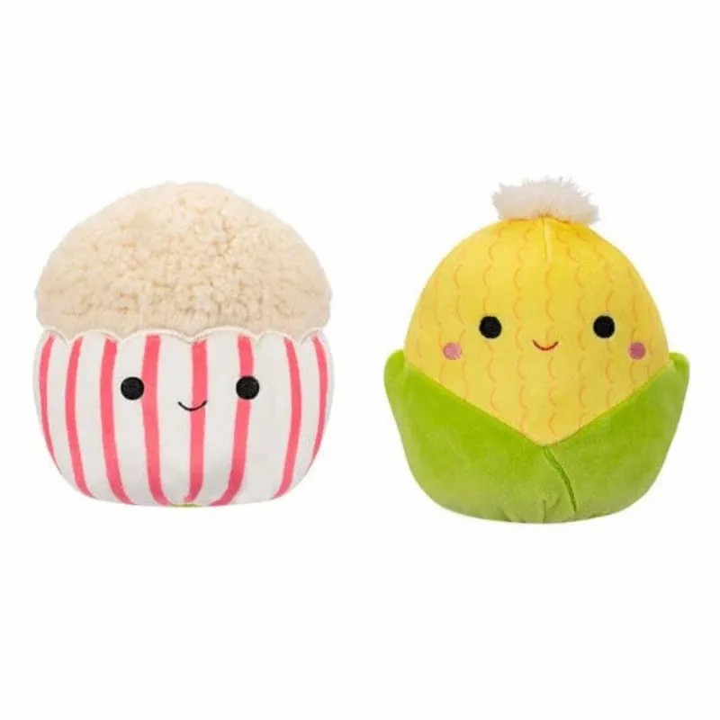 Corn Cob And Popcorn Reversible Plush Toy