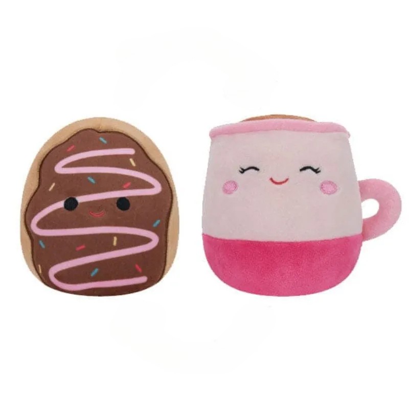 Chocolate Donut And Latte Reversible Plush Toy