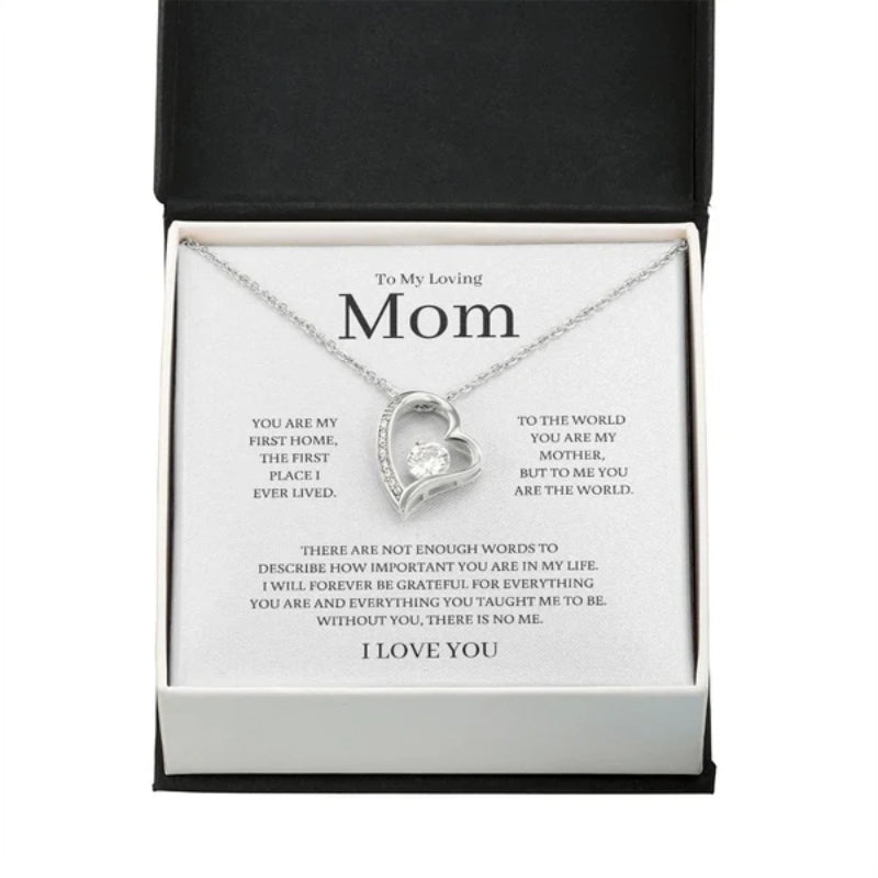 Mom Pendant Necklace With Gift Box