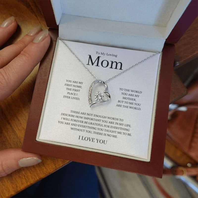 Mom Pendant Necklace With Gift Box