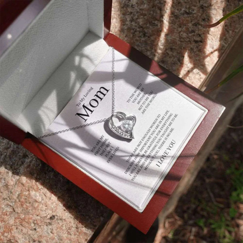 Mom Pendant Necklace With Gift Box