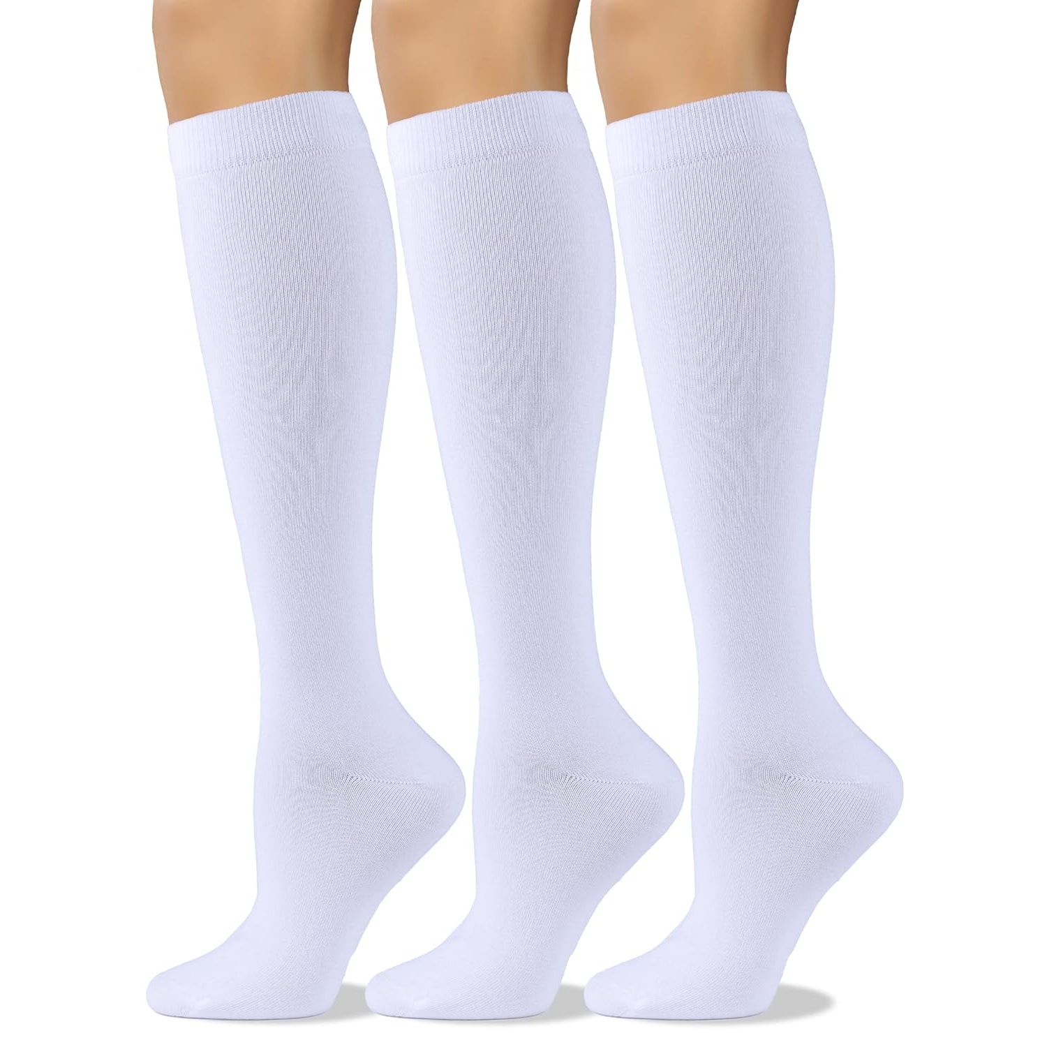 3 Pairs Comfortable Long Calf Dress Socks For Women