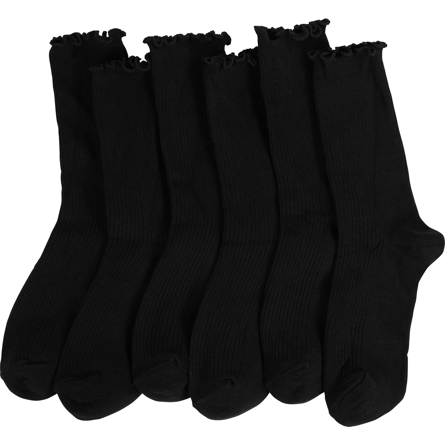 Ruffle Athletic Lightweight Crew Socks For Women
