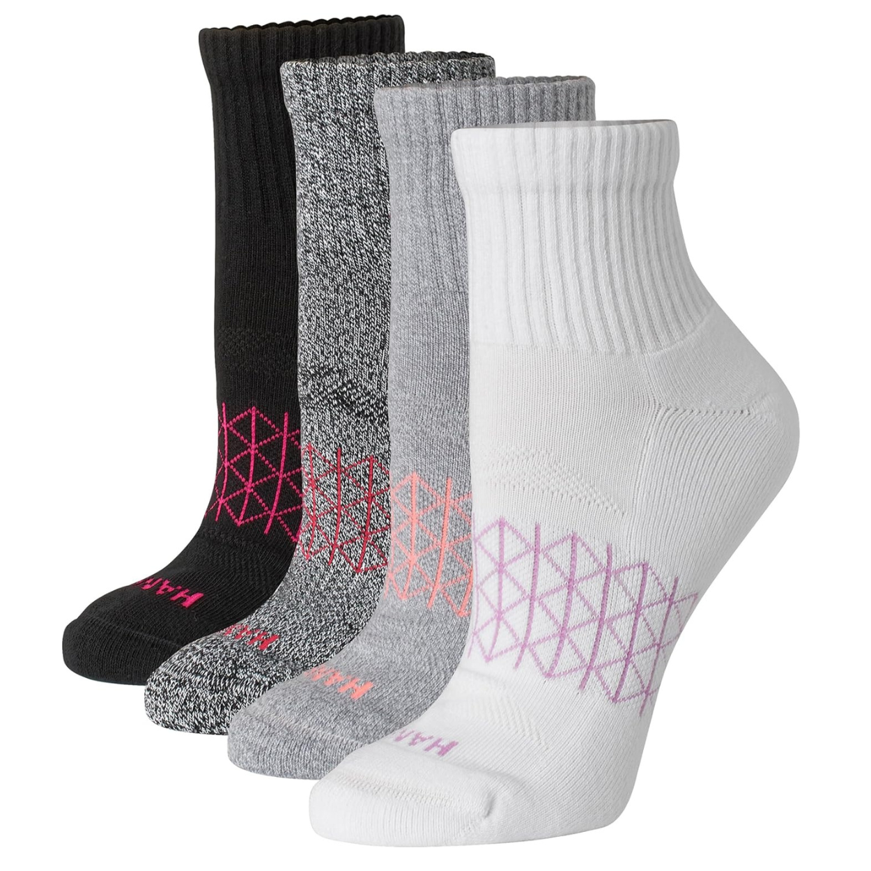 4 Pack Active Comfort Socks With Moisture Wicking For Women