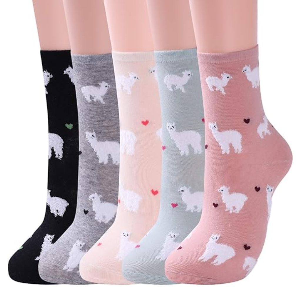 Patterned Animal Knit Crew Style SocksAnimal Patterned Knit Crew Style Socks - Image 9