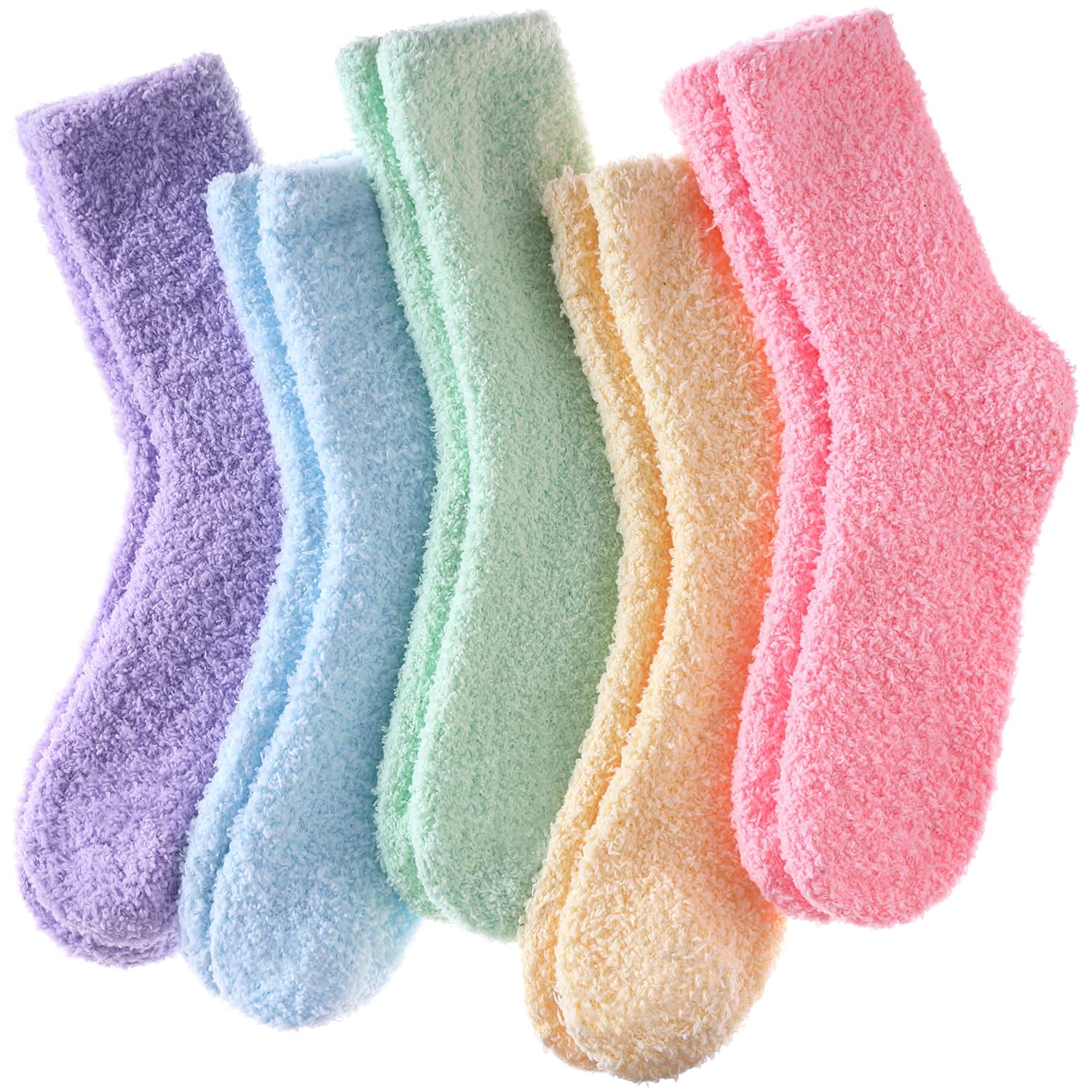 5 Piece Cozy Fuzzy Socks For Winter And Home Wear For Women-12