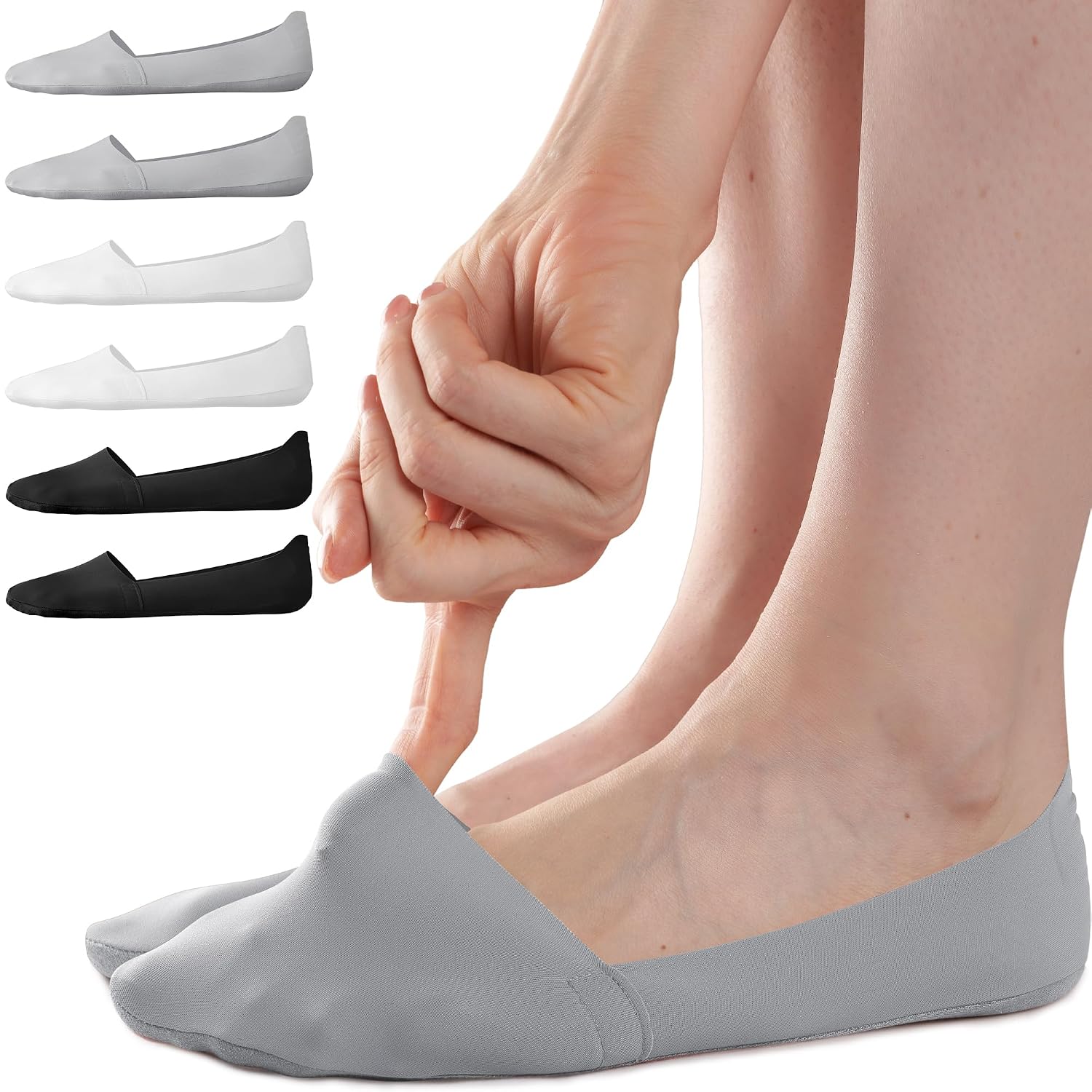 6 Pair Comfortable Invisible Liner Socks For Women