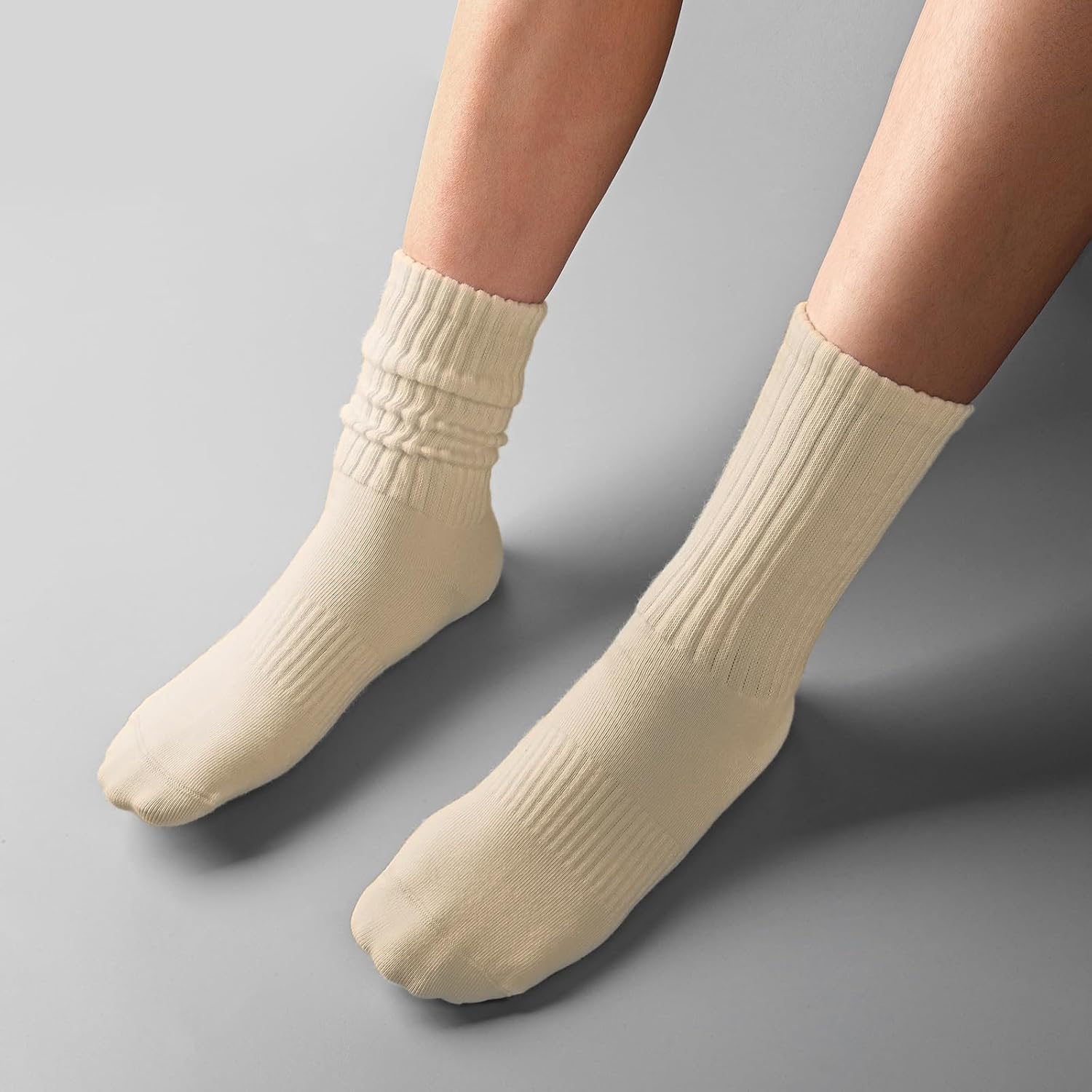Casual Retro Athletic Scrunch Crew Socks For Women-NCasual Retro Athletic Scrunch Crew Socks For Women - Image 5