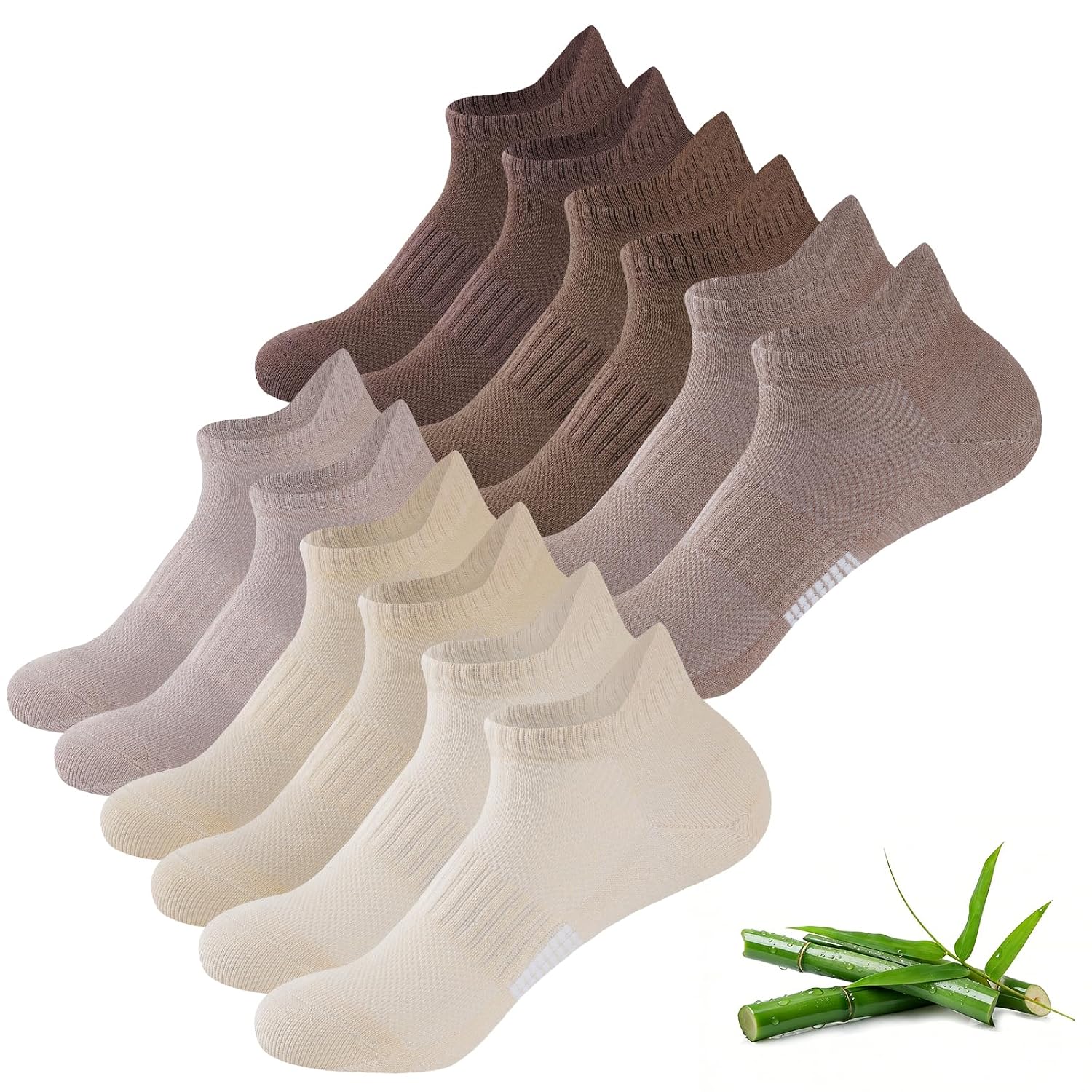 6 Pair Low Cut Socks For Casual And Athletic Wear