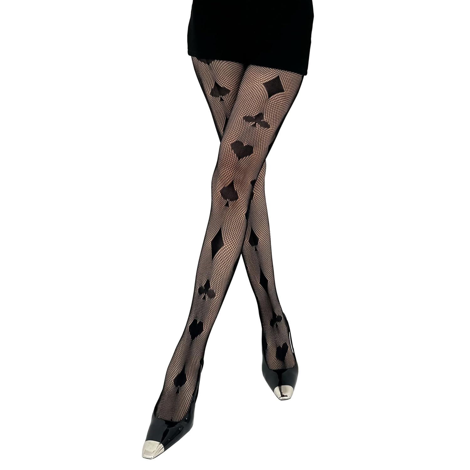 High Rise Suspender Stockings Fishnet Tights For Women