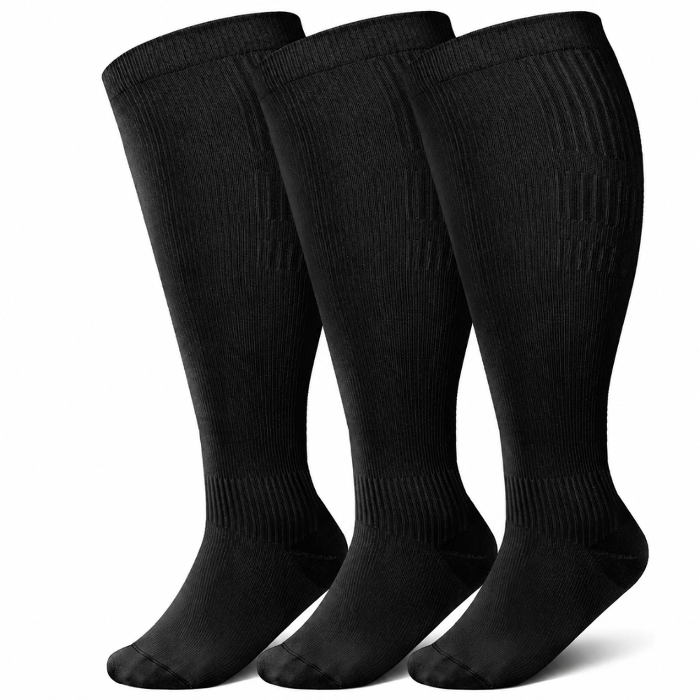 3 Pair Of Wide Compression Socks For Women