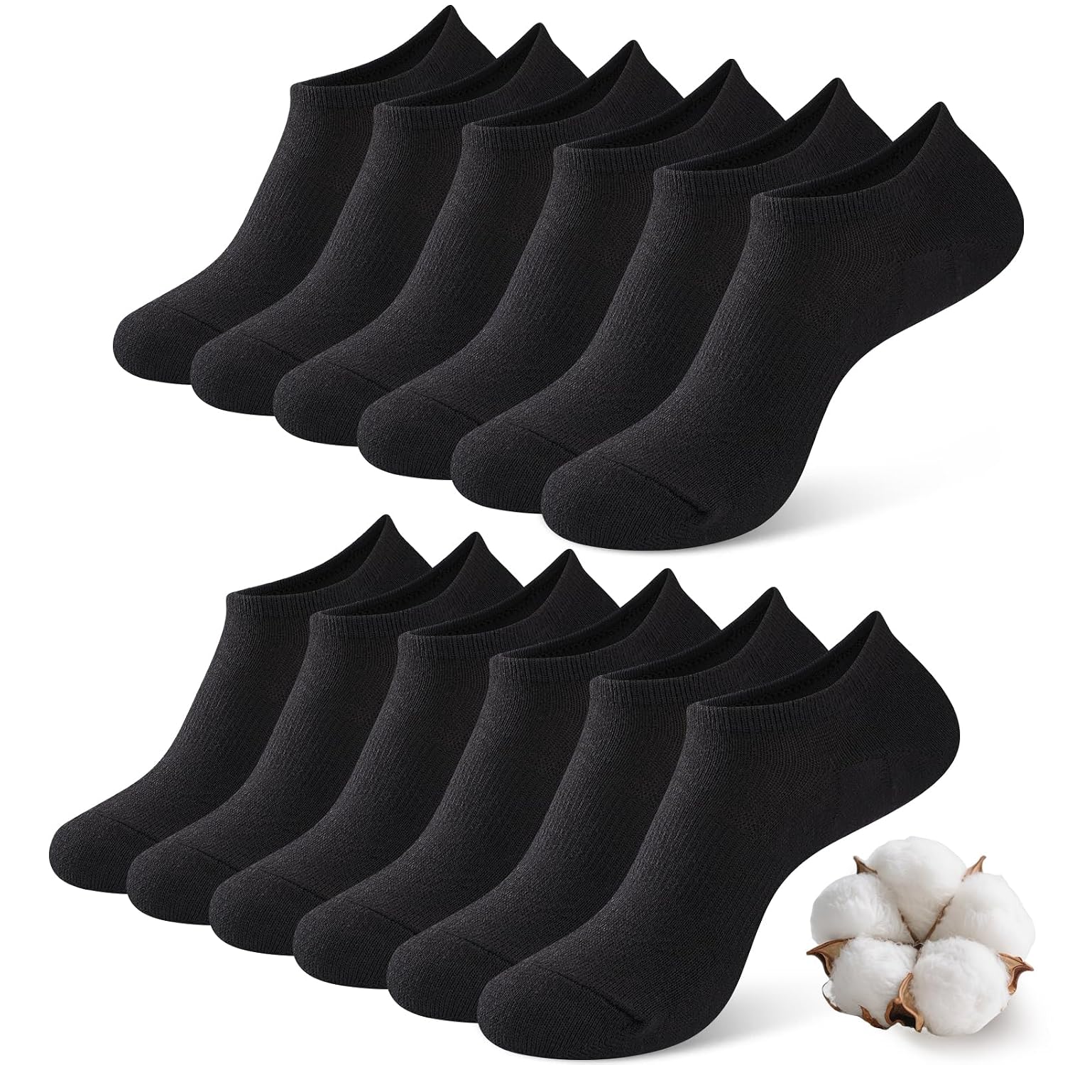 6 Pair Non Slip Invisible Flat Socks For Women