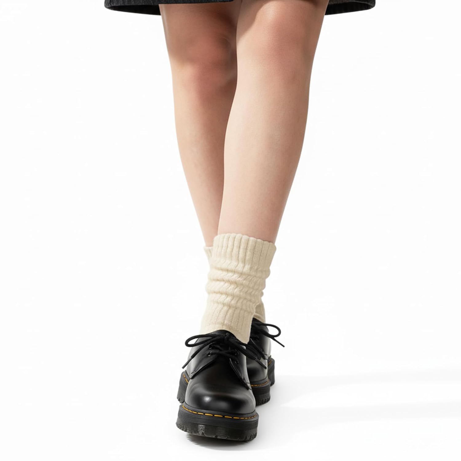 Casual Retro Athletic Scrunch Crew Socks For Women-NCasual Retro Athletic Scrunch Crew Socks For Women - Image 8