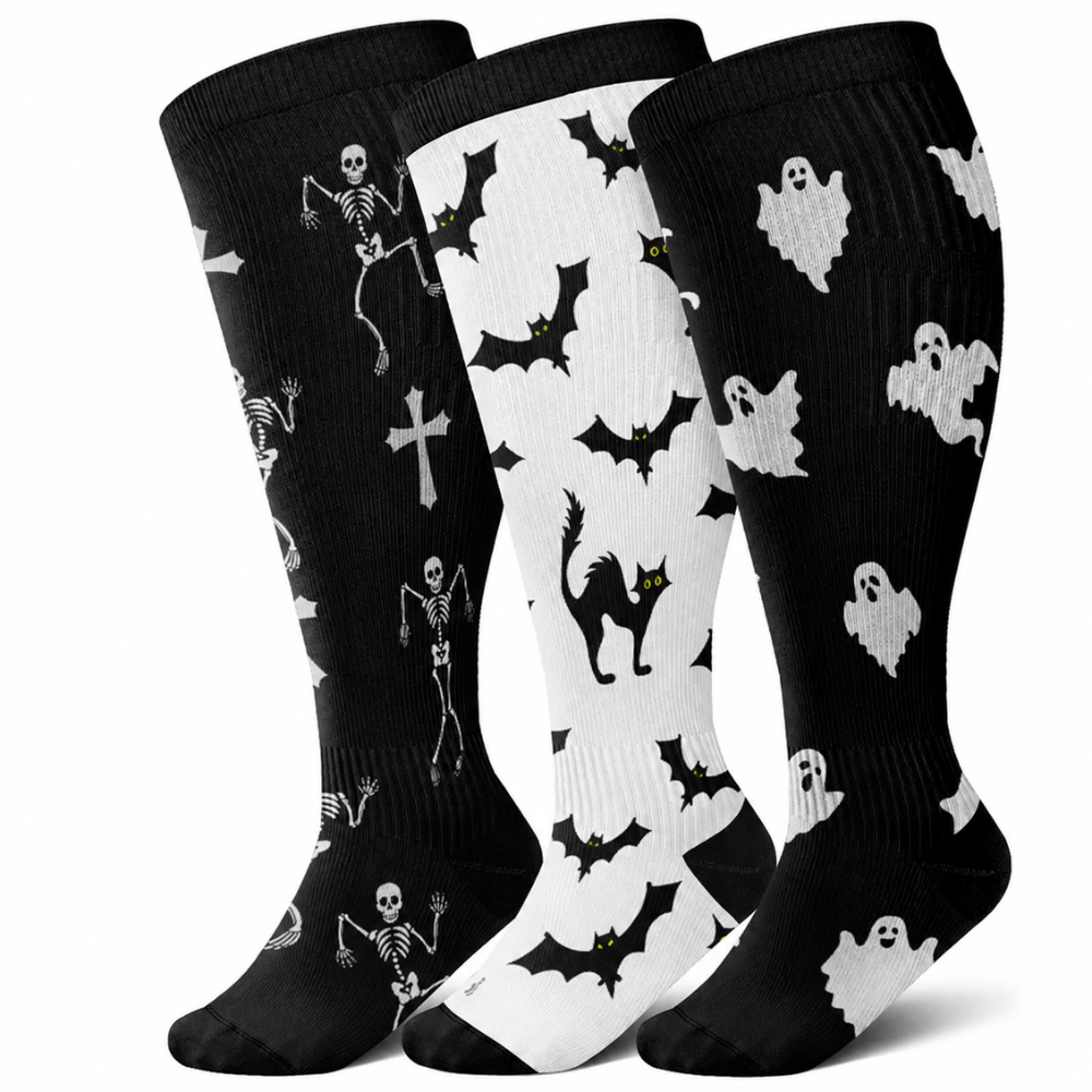 3 Pair Of Wide Compression Socks For Women