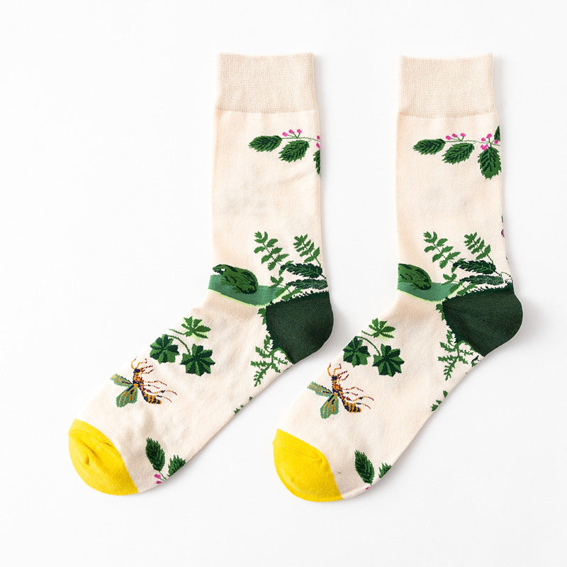 Casual Street Wear Cartoon Print Socks Set