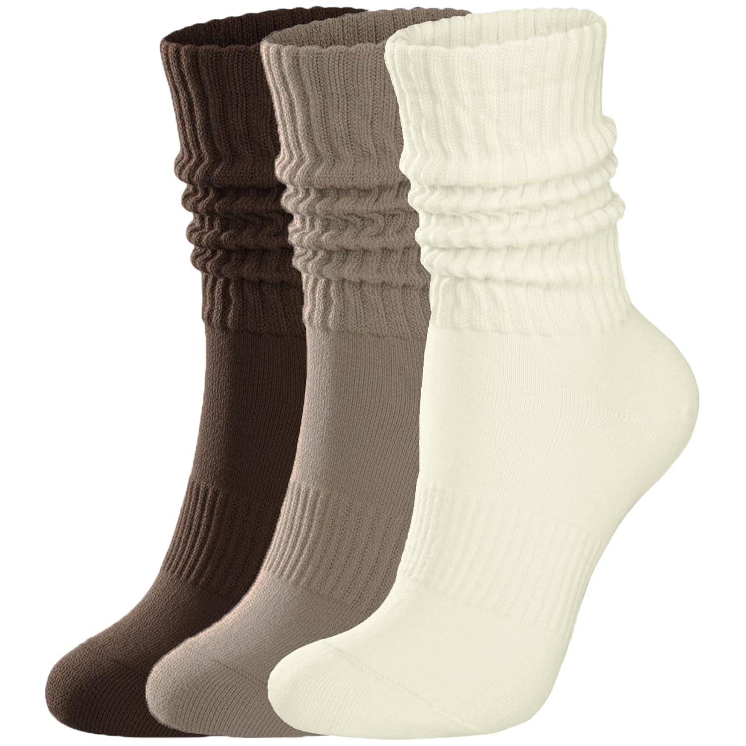 Casual Retro Athletic Scrunch Crew Socks For Women-NCasual Retro Athletic Scrunch Crew Socks For Women - Image 13