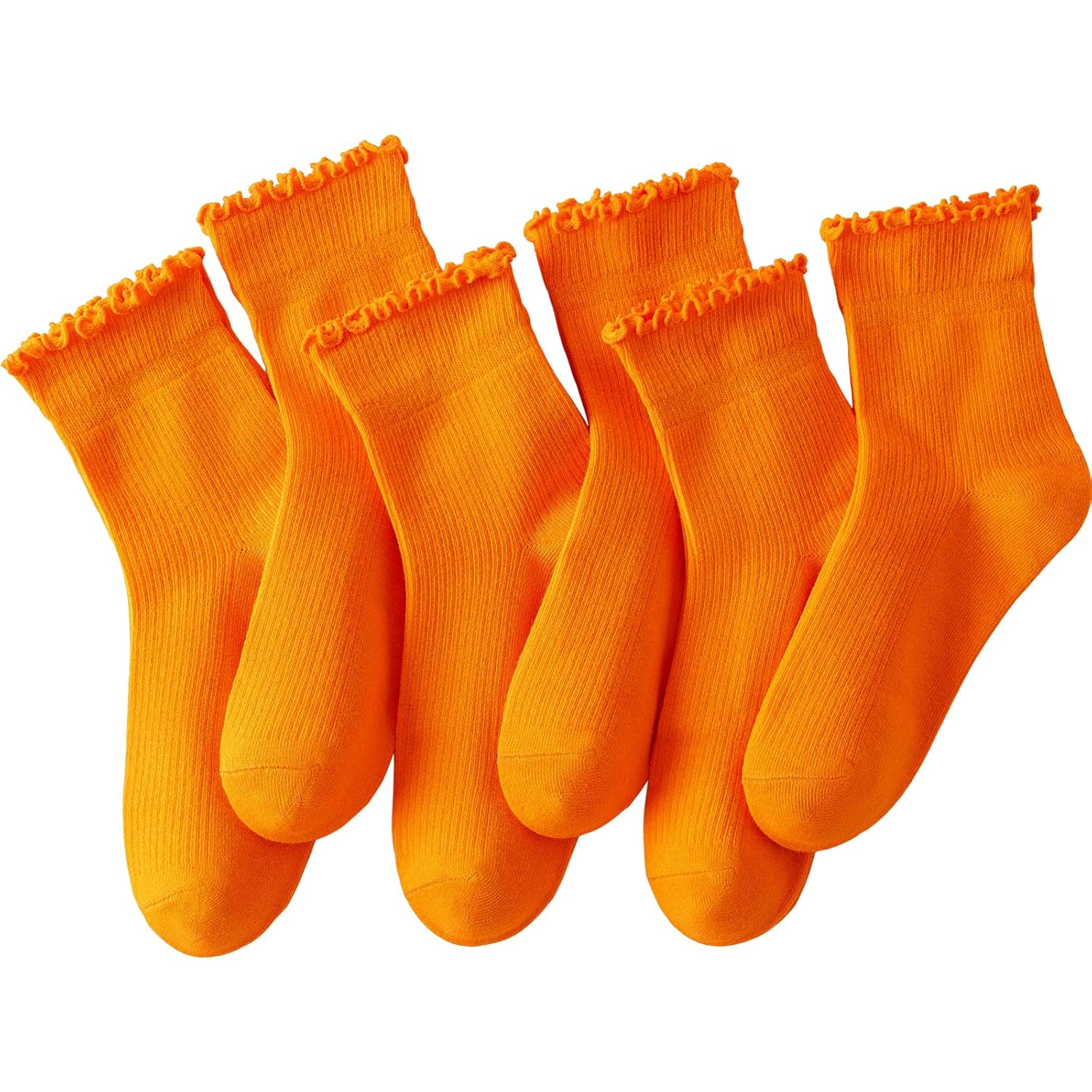 Ruffle Pack Of 6 Socks For Women