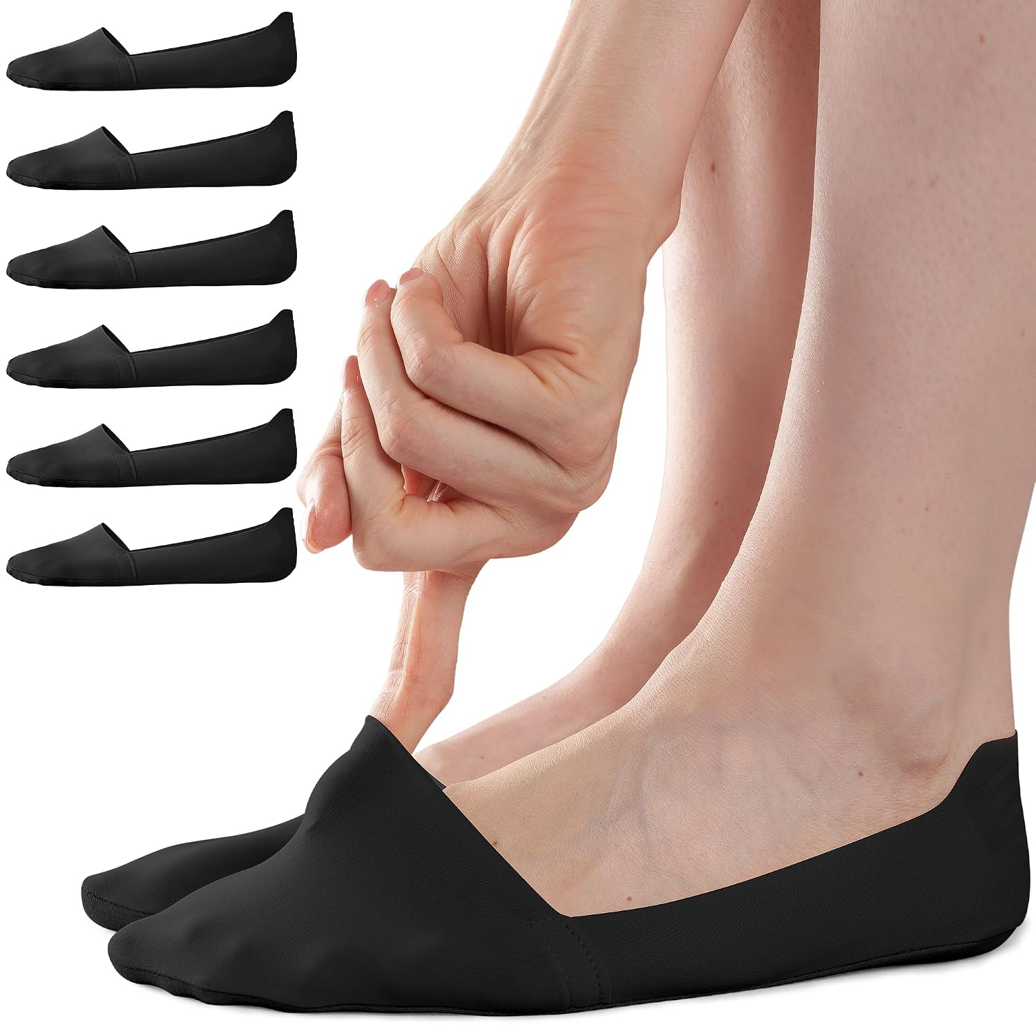 6 Pair Comfortable Invisible Liner Socks For Women