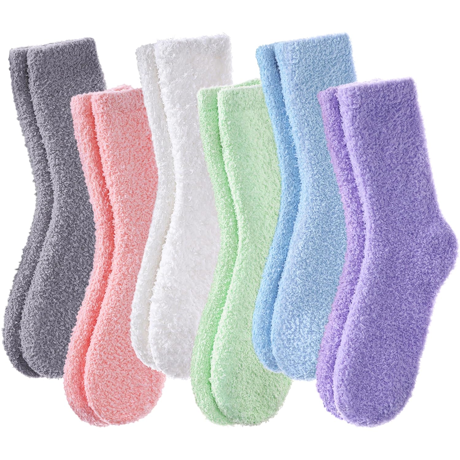 5 Piece Cozy Fuzzy Socks For Winter And Home Wear For Women-12