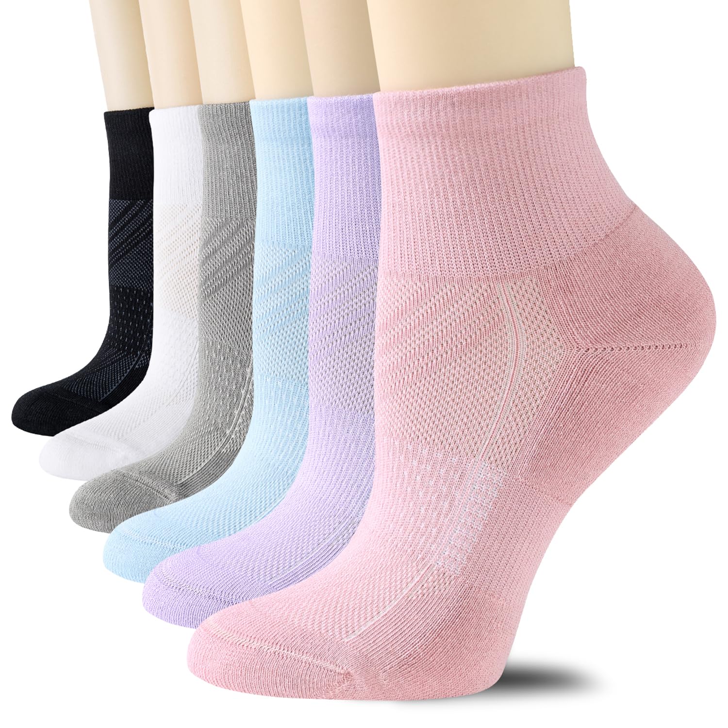 Pack Of Running Athletic Cushioned Sport Socks 6 For Women