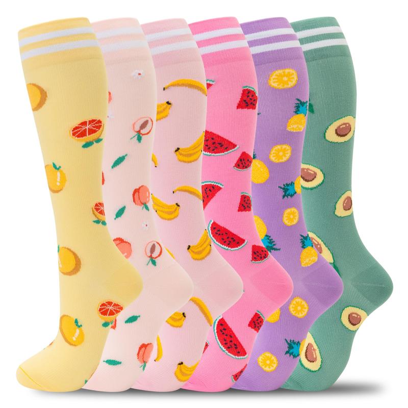 Pack of 6 High Compression Support Socks For Men And Women