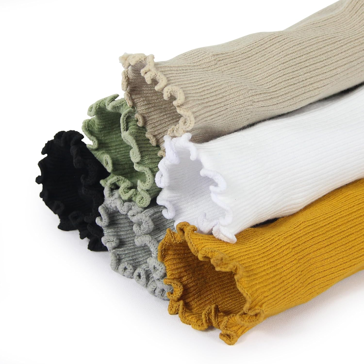 Ruffle Athletic Lightweight Crew Socks For Women