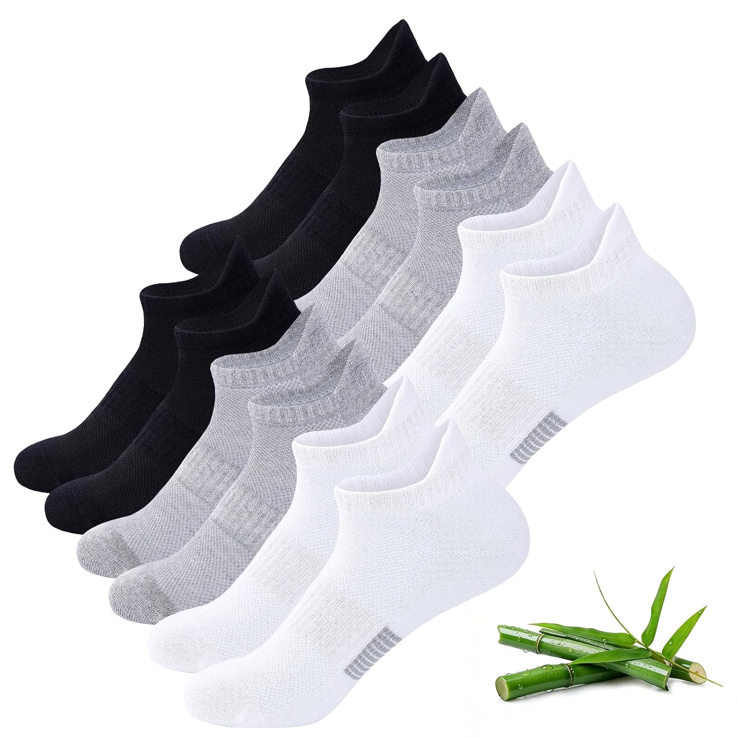 6 Pair Low Cut Socks For Casual And Athletic Wear