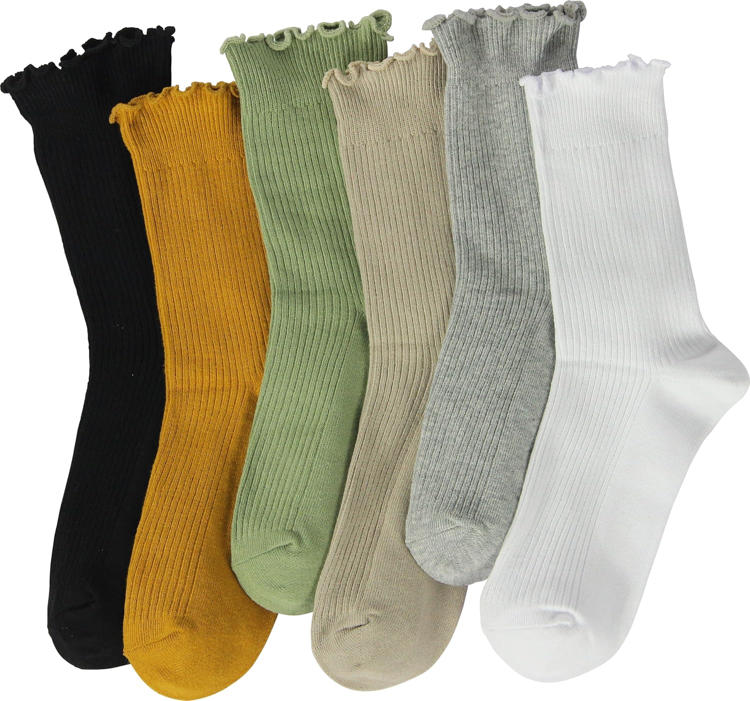 Ruffle Athletic Lightweight Crew Socks For Women