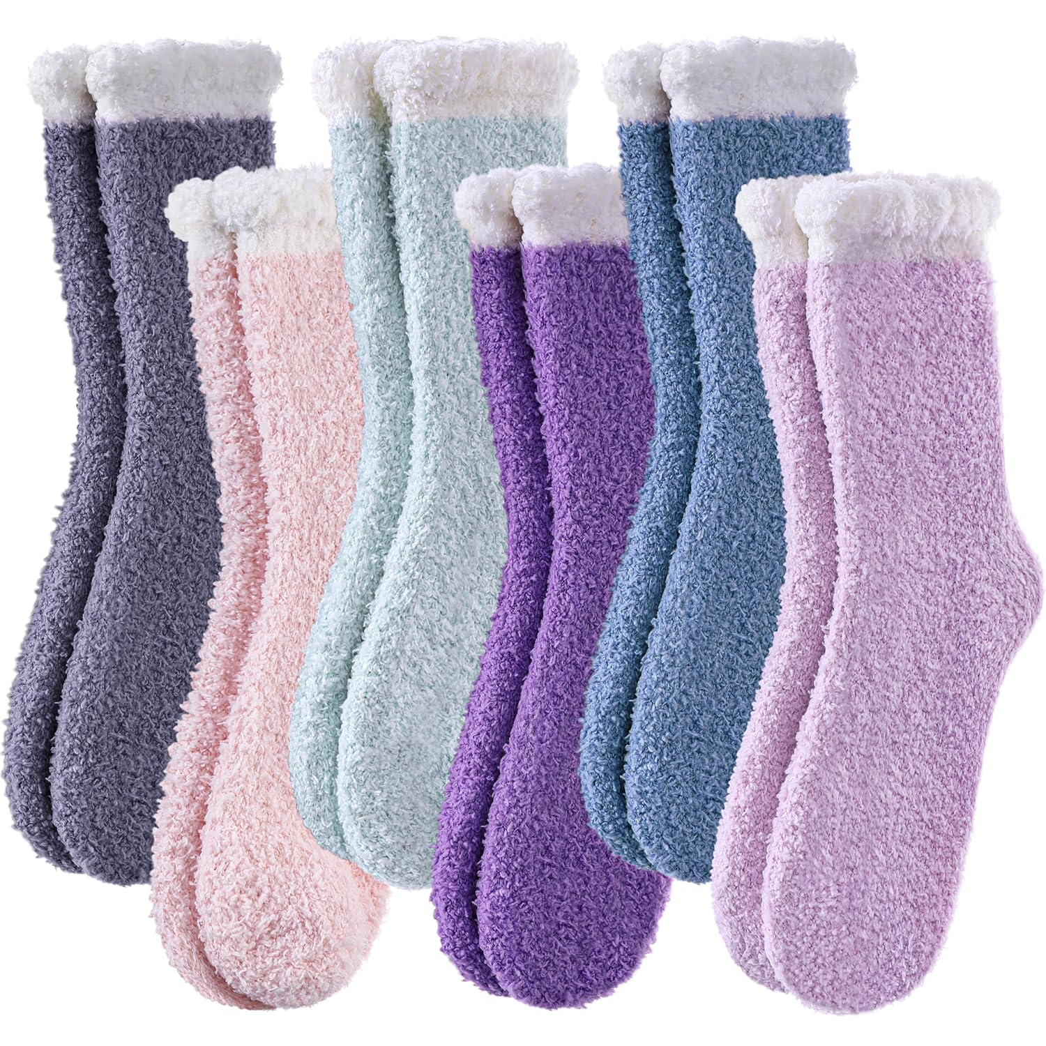 5 Piece Cozy Fuzzy Socks For Winter And Home Wear For Women-125 Pairs Of Cozy Fuzzy Socks For Winter And Home Wear For Women - Image 11