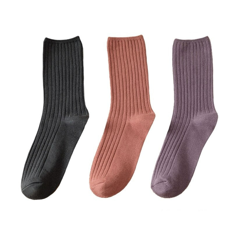Elegant Retro Style Long Cotton Socks Set
