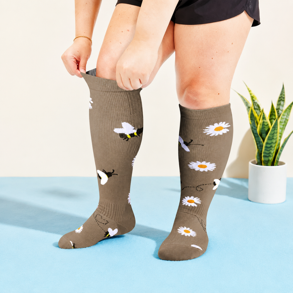 3 Pair Of Wide Compression Socks For Women