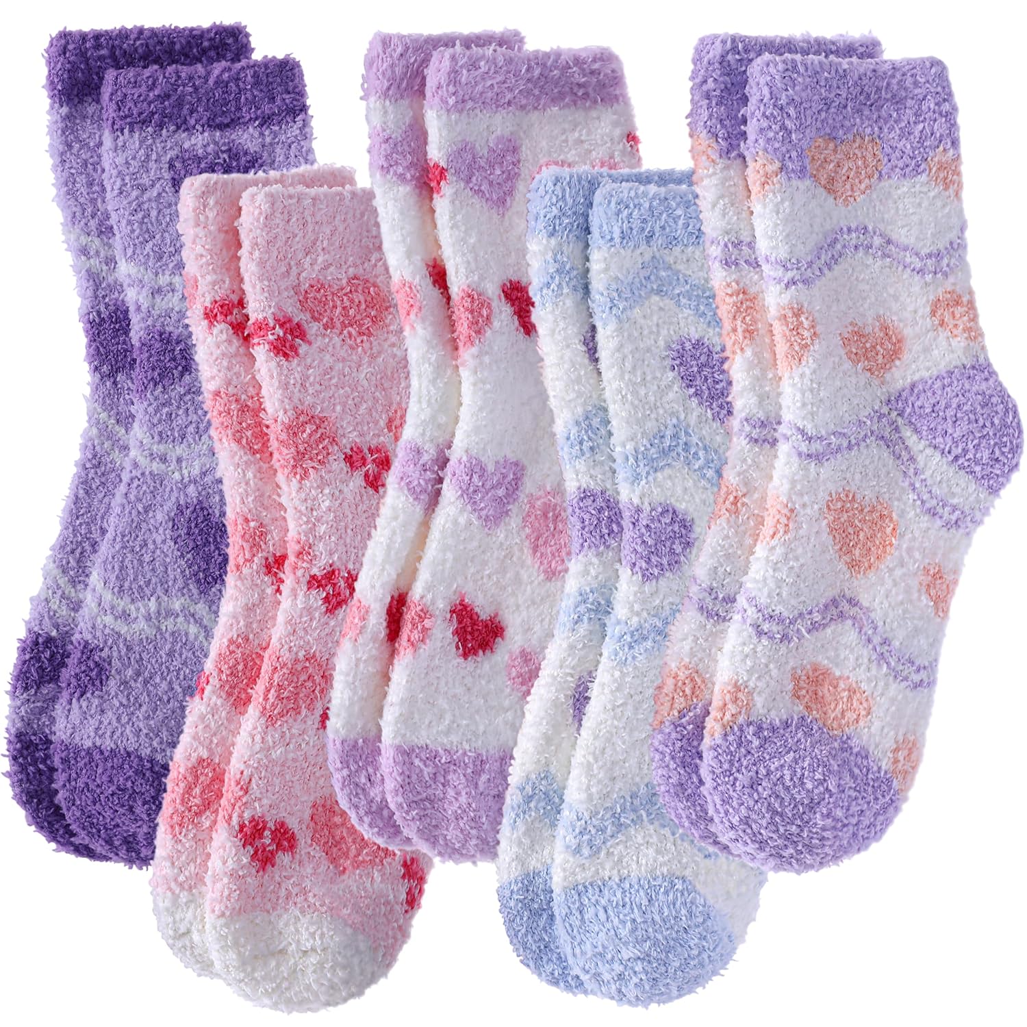 5 Piece Cozy Fuzzy Socks For Winter And Home Wear For Women-125 Pairs Of Cozy Fuzzy Socks For Winter And Home Wear For Women - Image 12