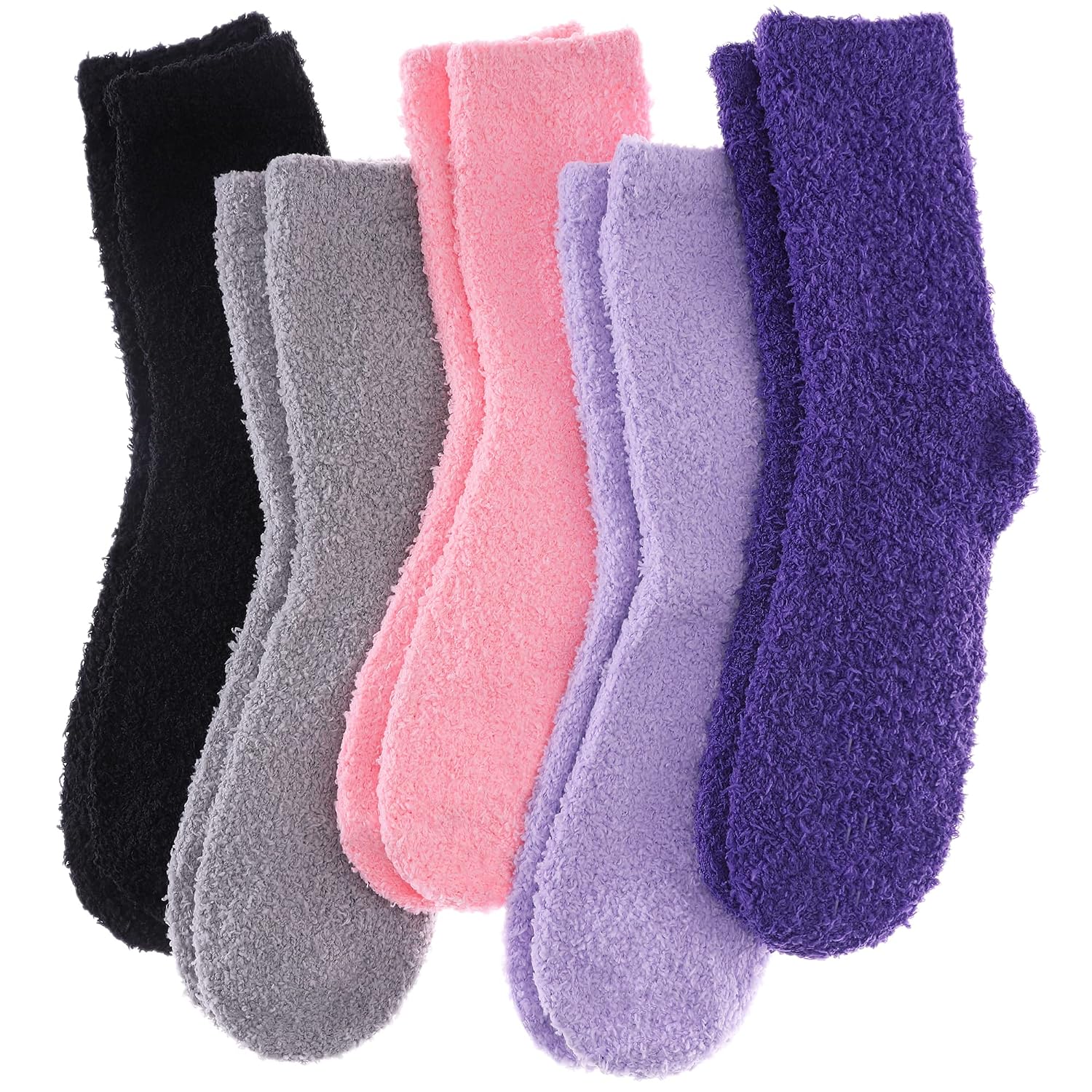 5 Piece Cozy Fuzzy Socks For Winter And Home Wear For Women-125 Pairs Of Cozy Fuzzy Socks For Winter And Home Wear For Women - Image 13