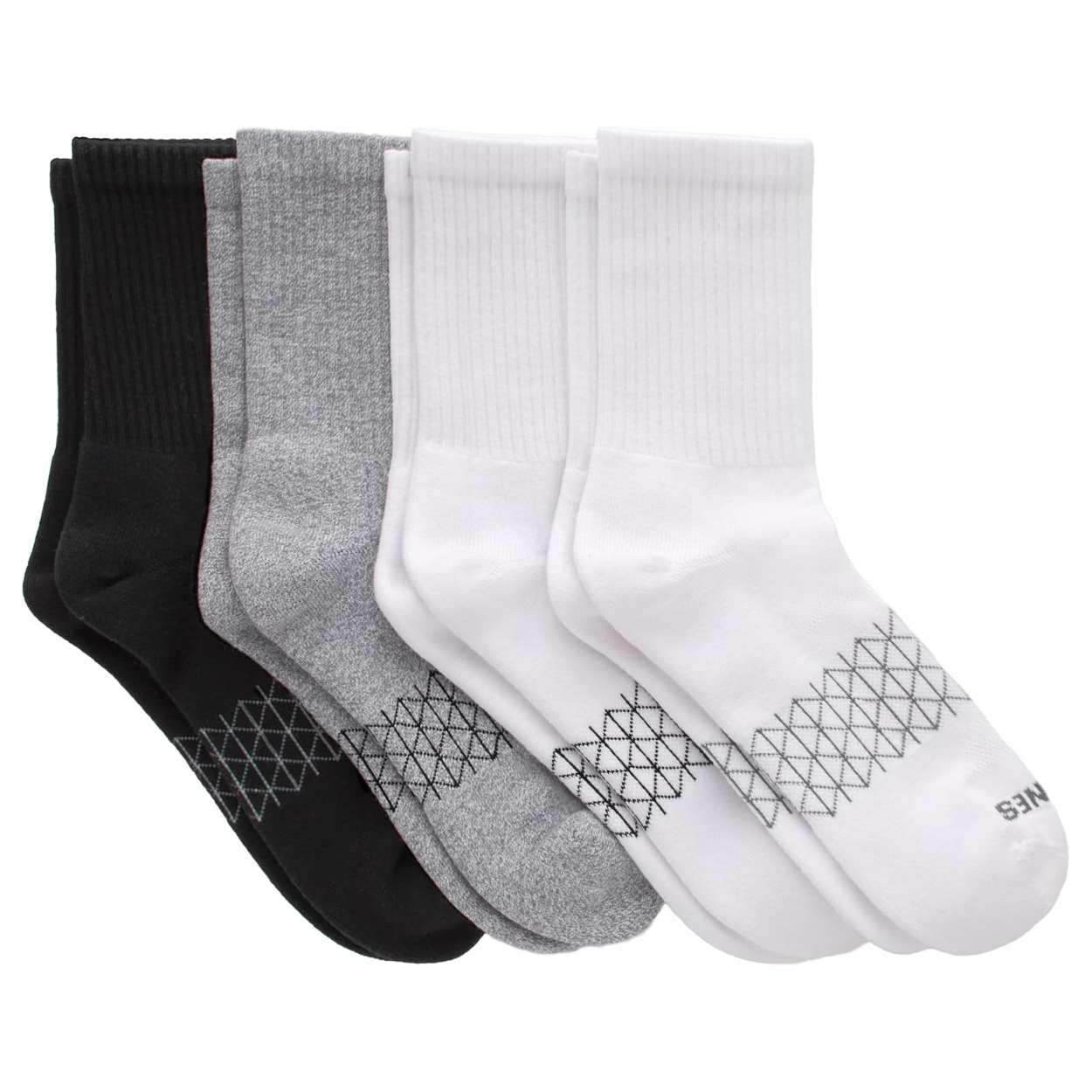 4 Pack Moisture Wicking Crew Socks For Women