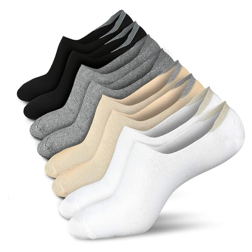 Non Slip Flat Boat Line No Show Socks For Women